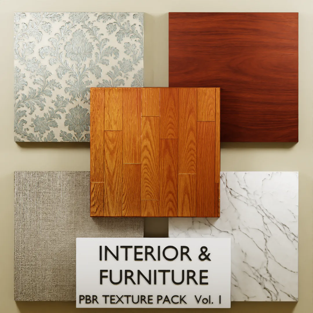 Interior And Furniture PBR Texture Pack product preview